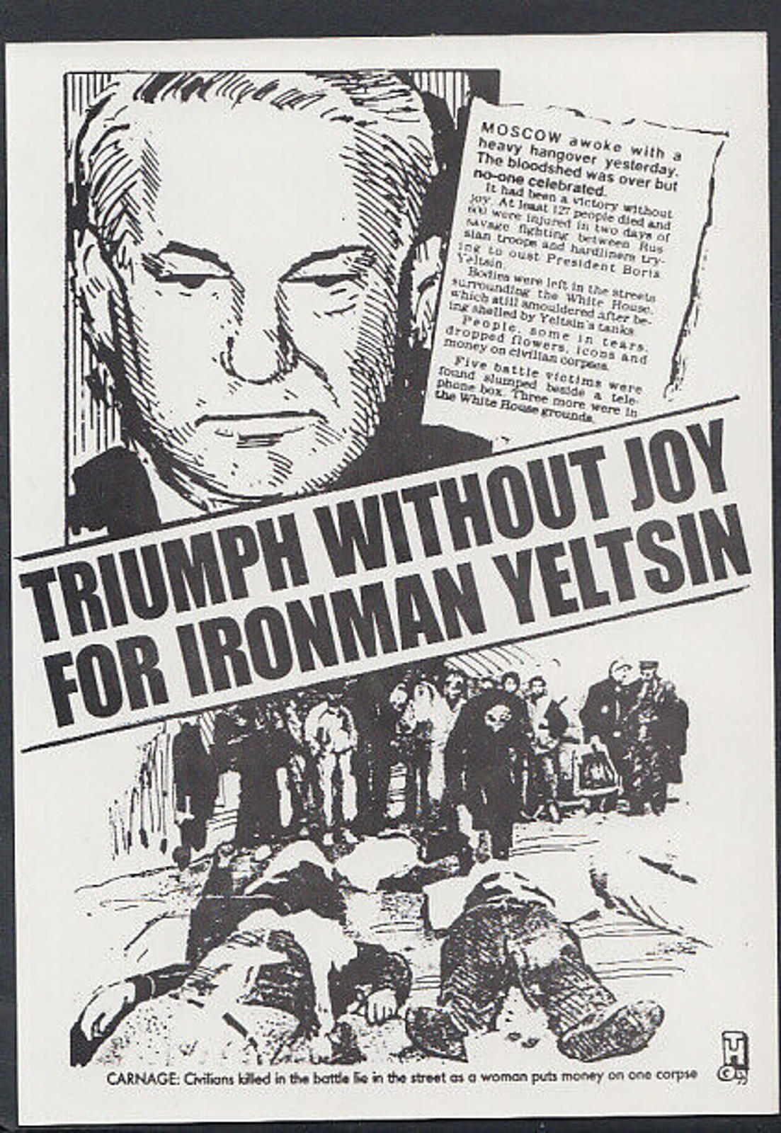 Headline Postcard - Politics - Boris Yeltsin - Triumph Without Joy    RR2514