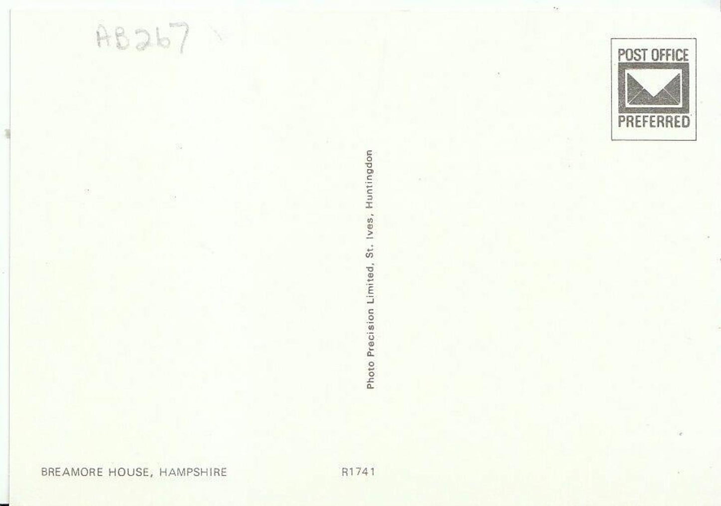 Hampshire Postcard - Breamore House   AB267