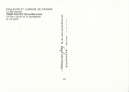 France Postcard - Couleurs Et Lumiere, Le Port Fluvial Et La Cathedrale   SM288