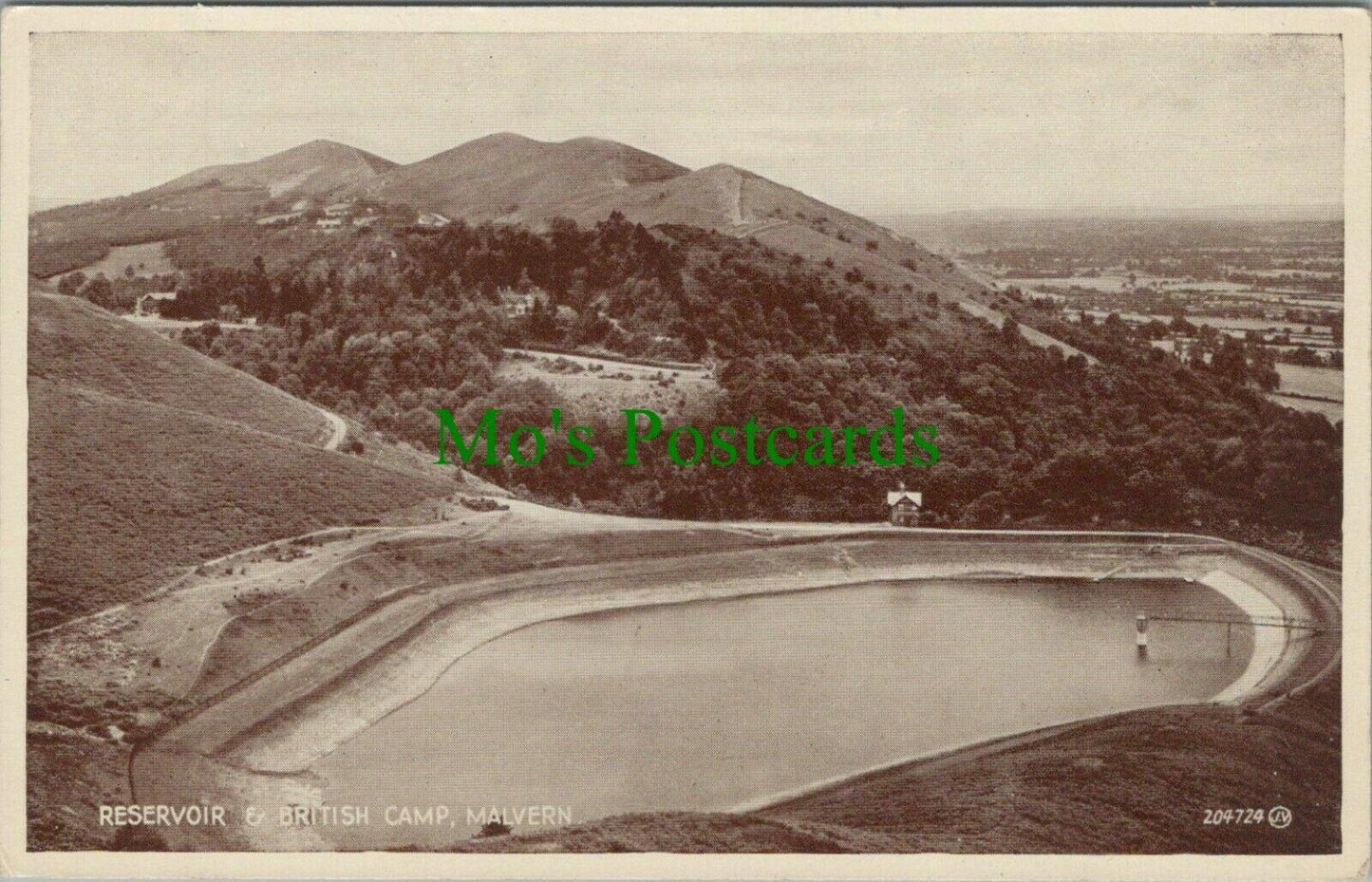 Worcestershire Postcard: British Camp Malvern Reservoir Landscape View RS26891
