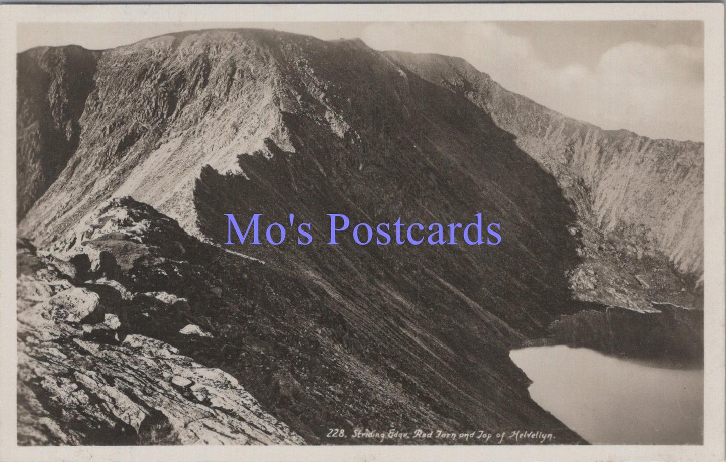 Cumbria Postcard - Striding Edge, Red Tarn & Top of Helvellyn   DC1824