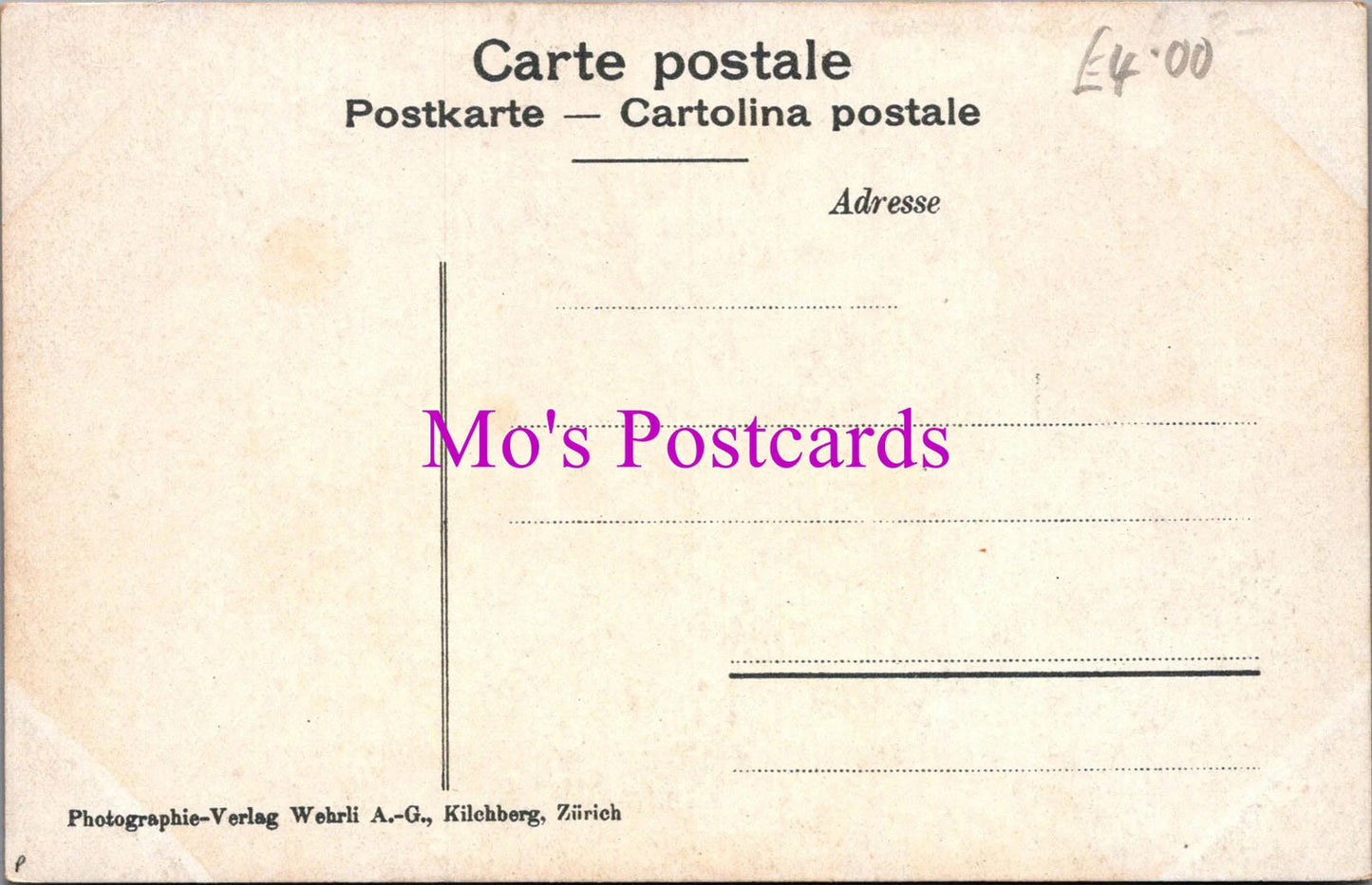 Animals Postcard - Dog Cart, Swiss Milkman, Luzerner-Milchmann  DZ333