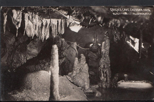 Somerset Postcard - Cheddar, Gough's Cave, Electricalli Illuminated    RS232