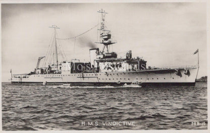 Naval History Postcard - Royal Navy, H.M.S.Vindictive, Training Cruiser  XT101