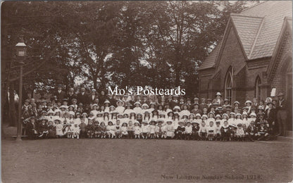 Lancashire Postcard: New Longton Sunday School 1914 - BH2134
