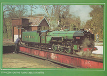 Load image into Gallery viewer, Railway Postcard - Trains - &#39;Typhoon&#39; on The Turn-Table at Hythe  RRR1004
