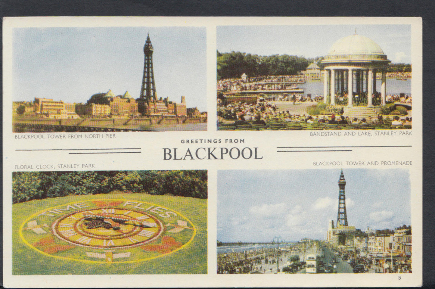 Lancashire Postcard - Greetings From Blackpool    RS6901