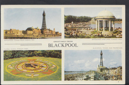 Lancashire Postcard - Greetings From Blackpool    RS6901