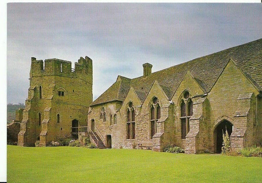 Shropshire Postcard - Stokesay Castle from The Courtyard, 13th Century  AB222