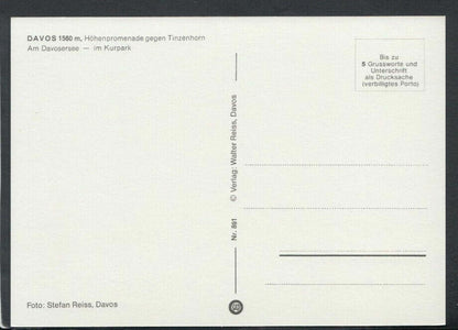 Switzerland Postcard - Davos 1560m, Hohenpromenade Gegen Tinzenhorn T4334