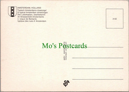 Netherlands Postcard - Musical - Music - A Typical Amsterdam Streetorgan RR14352