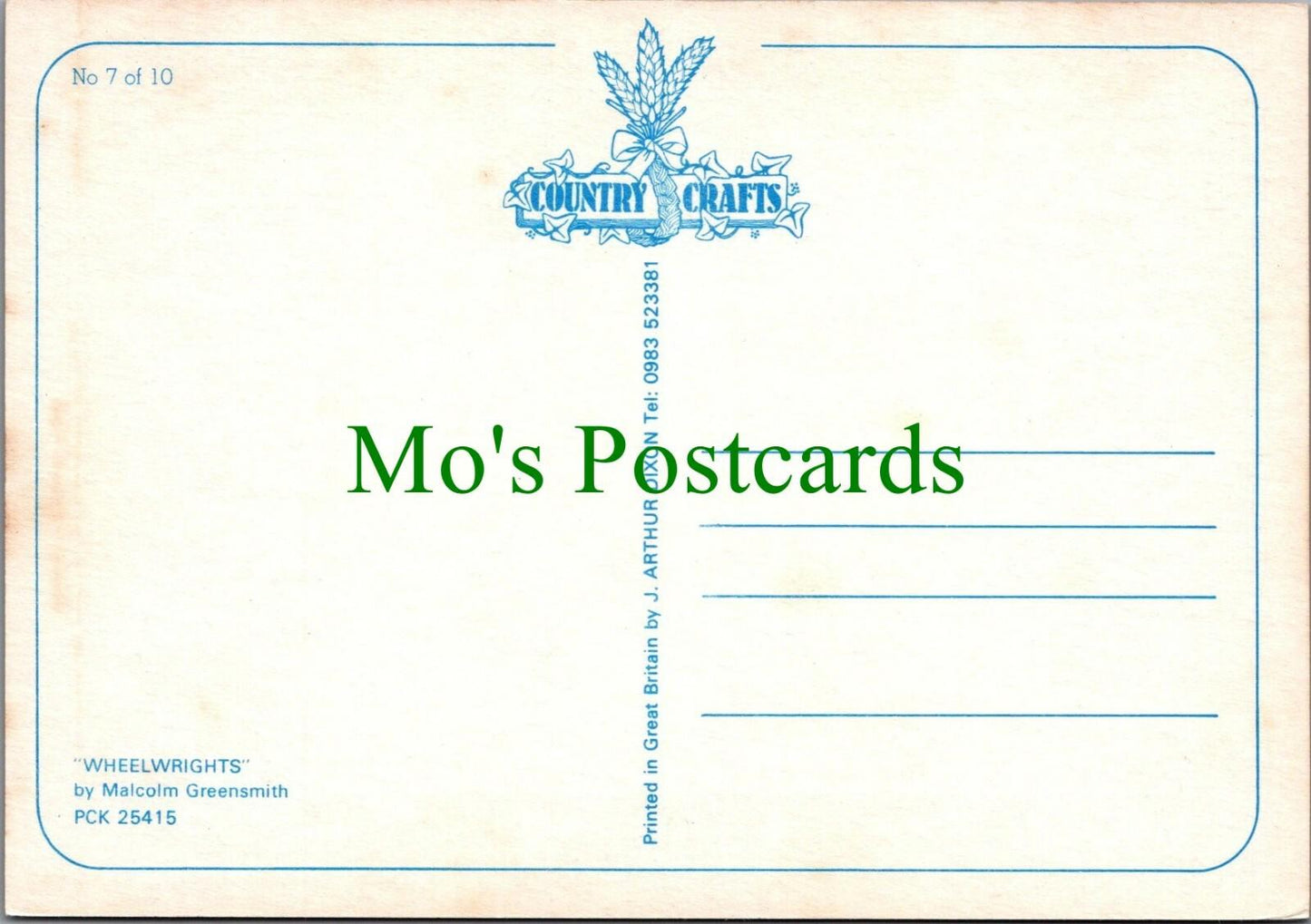 Country Crafts Postcard - Occupations - Wheelwrights   RRR1080