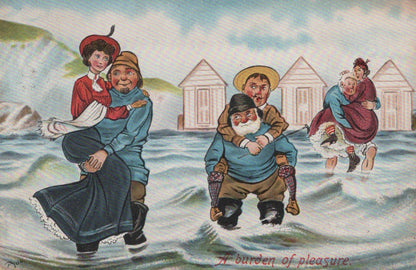 Comic Postcard - A Burden of Pleasure, Seaside,  Fishermen, Artist Bob   RS41032