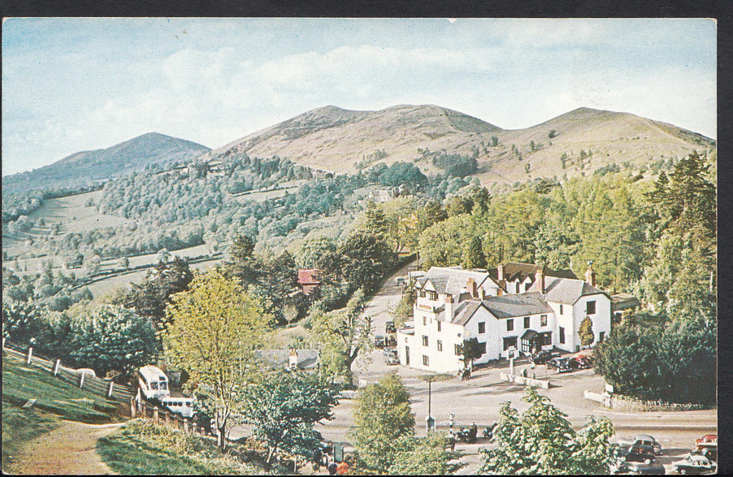 Worcestershire Postcard: British Camp Hotel Malvern Hills Landscape View RS2492