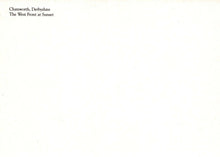 Load image into Gallery viewer, Derbyshire Postcard - Chatsworth House - The West Front at Sunset   RRR224
