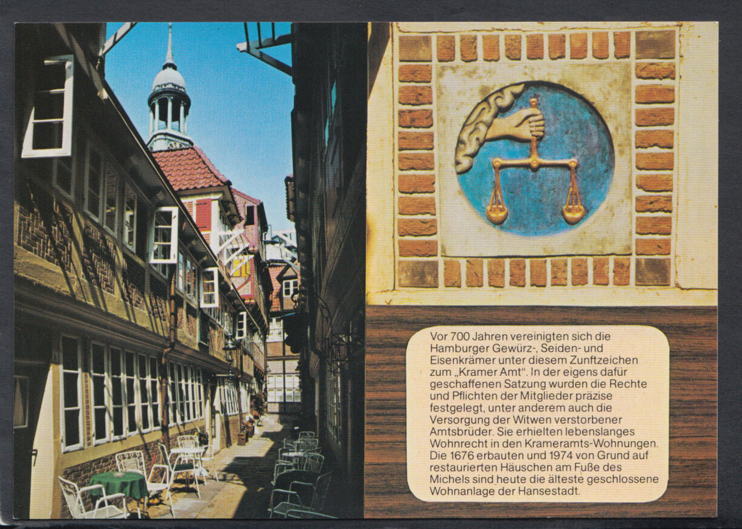 Germany Postcard - Hamburg - Krameramtshauser  RR5719