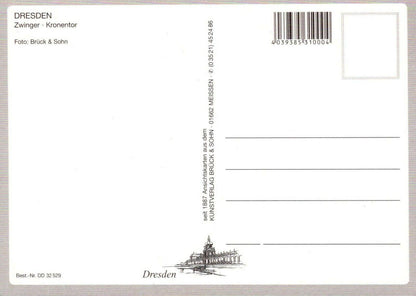 Germany Postcard - Dresden - Zwinger - Kronentor    RRR137