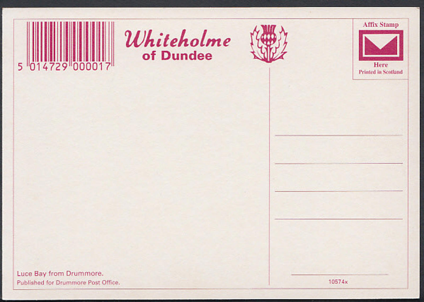 Scotland Postcard - Luce Bay From Drummore   RR2356