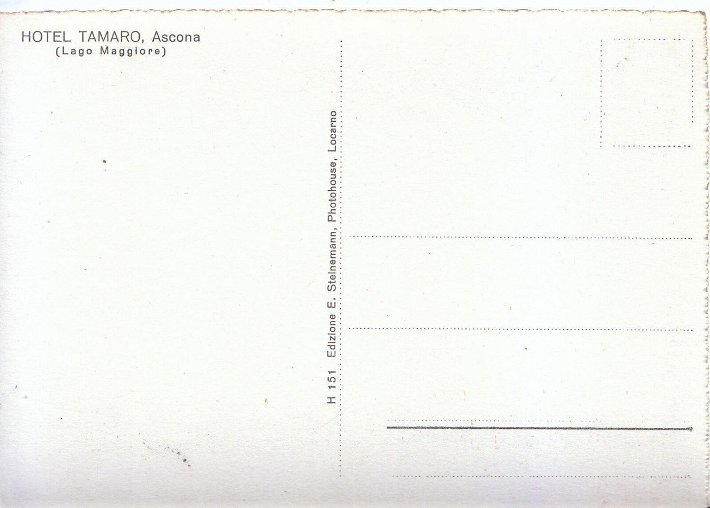 Switzerland Postcard - Hotel Tamaro, Ascona, [Lage Maggiore]   SM294