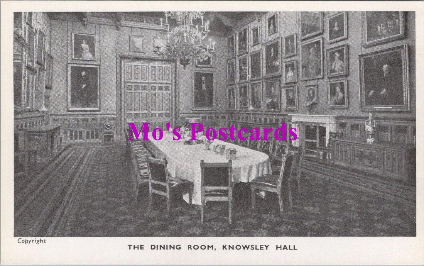 Lancashire Postcard - Knowsley Hall, The Dining Room HM176