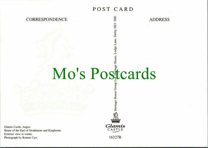Scotland Postcard - Glamis Castle, Angus, Home of Earl of Strathmore RR14069