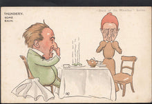 Load image into Gallery viewer, Comic Postcard - Thundery Some Rain - "State of The Weather" Series RT1611
