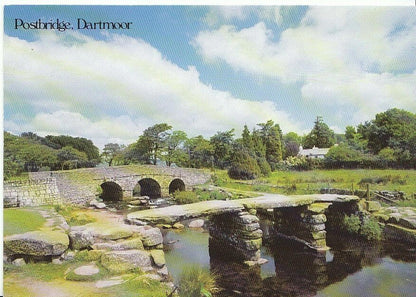 Devon Postcard - Clapper Bridge, Postbridge, Dartmoor   AB861