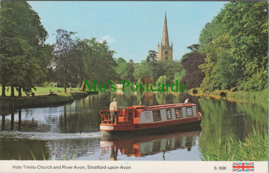 Warwickshire Postcard - Stratford-Upon-Avon, Holy Trinity Church & River RS31747