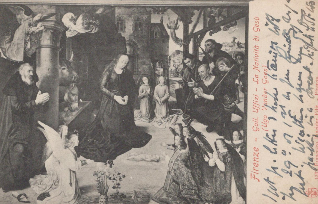 Italy Postcard - Firenze, Florence, Gallery Uffizi, La Nativita Di Gesu XT43