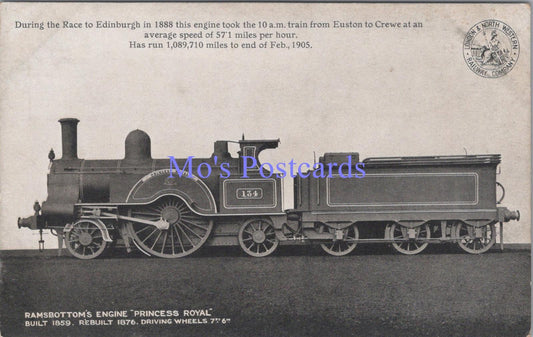 Railway Transport Postcard - Ramsbottoms Engine Princess Royal  DC2254
