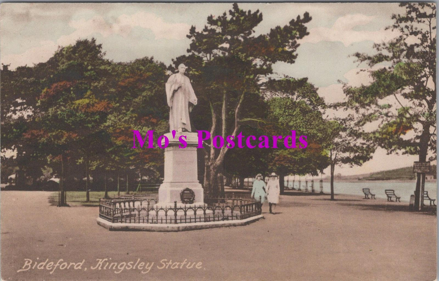 Devon Postcard - Bideford, Kingsley Statue    HM183