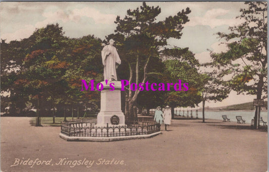 Devon Postcard - Bideford, Kingsley Statue    HM183