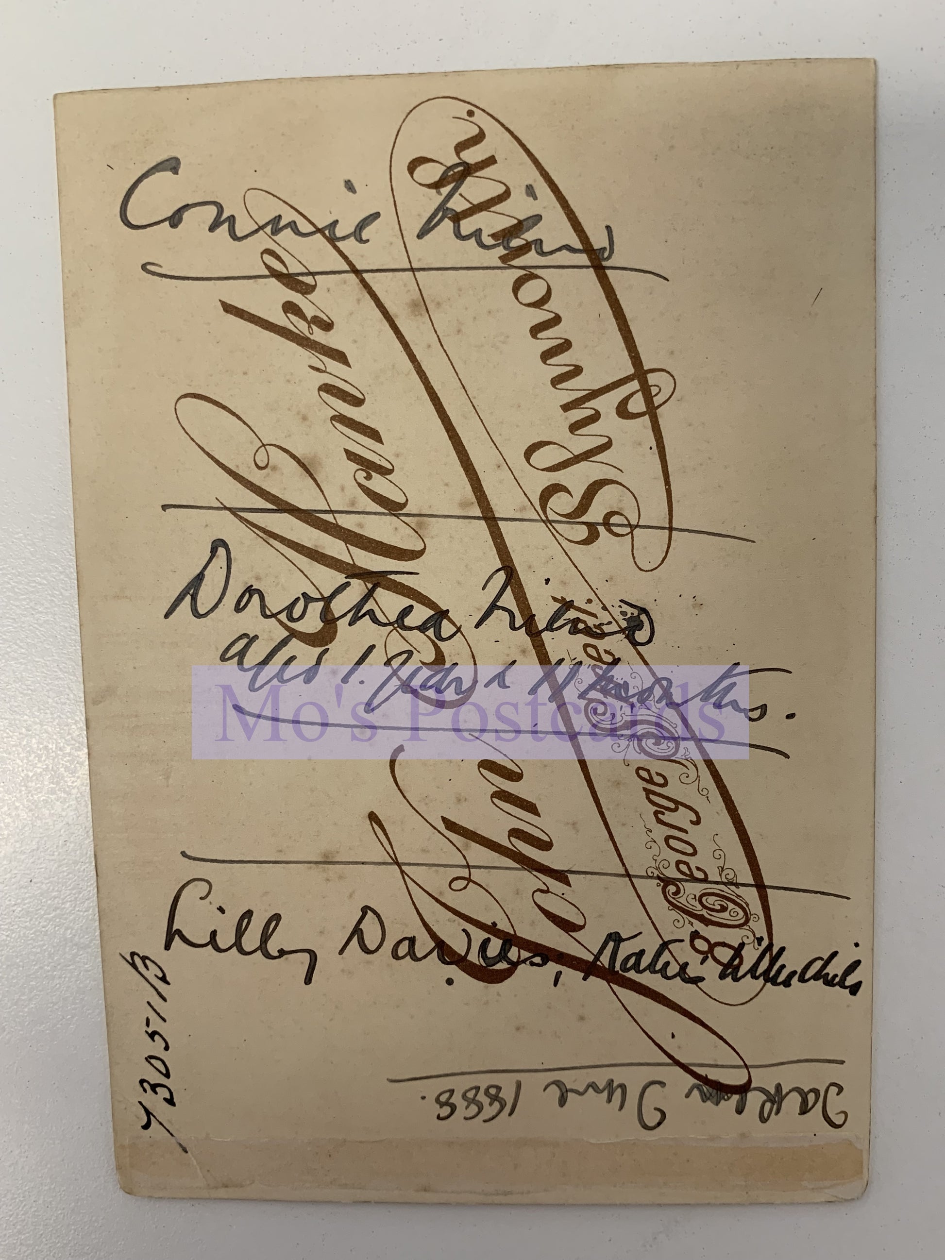 Vintage letter with cursive writing on a plain background