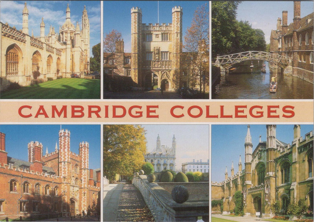 Cambridgeshire Postcard - Cambridge Colleges, King's, Trinity, Queens' RRR1395
