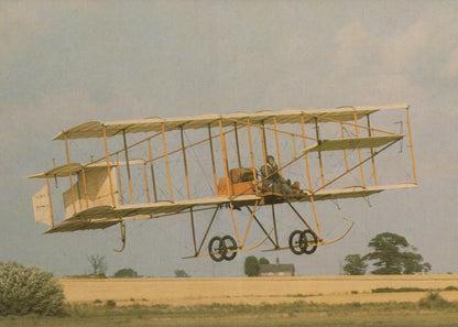 Military Aviation Postcard - Bristol Boxkite Biplane of 1910 - RR9871
