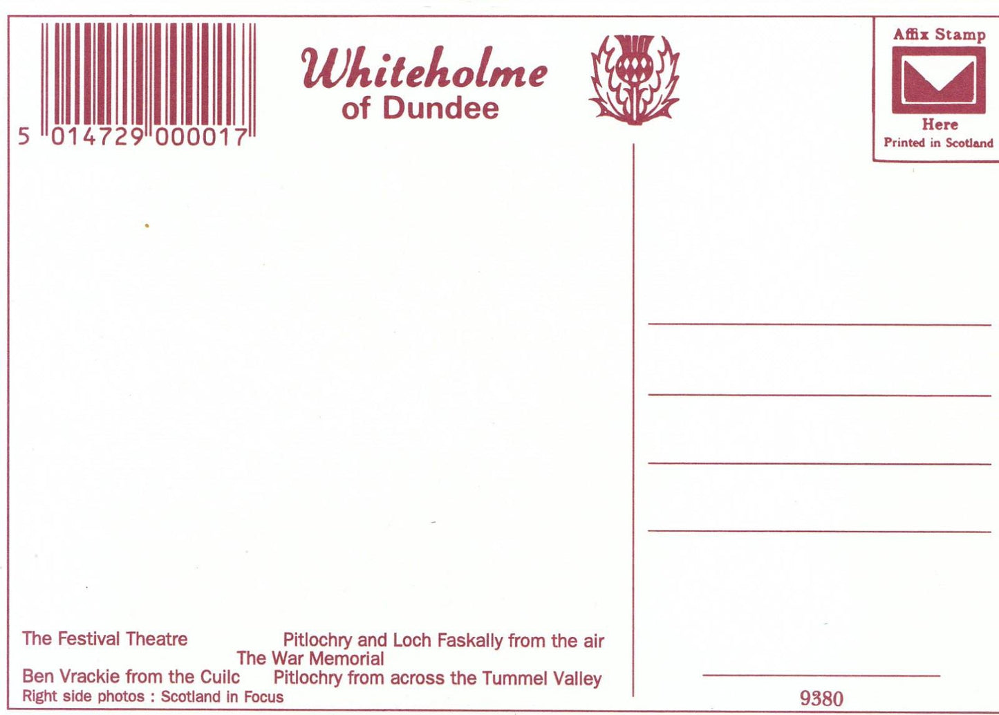 Scotland Postcard - Views Around Pitlochry   SM135