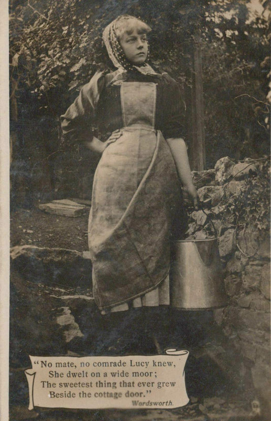Literature Postcard - iIlustrated Poets, William Wordsworth, Young Girl TZ7398