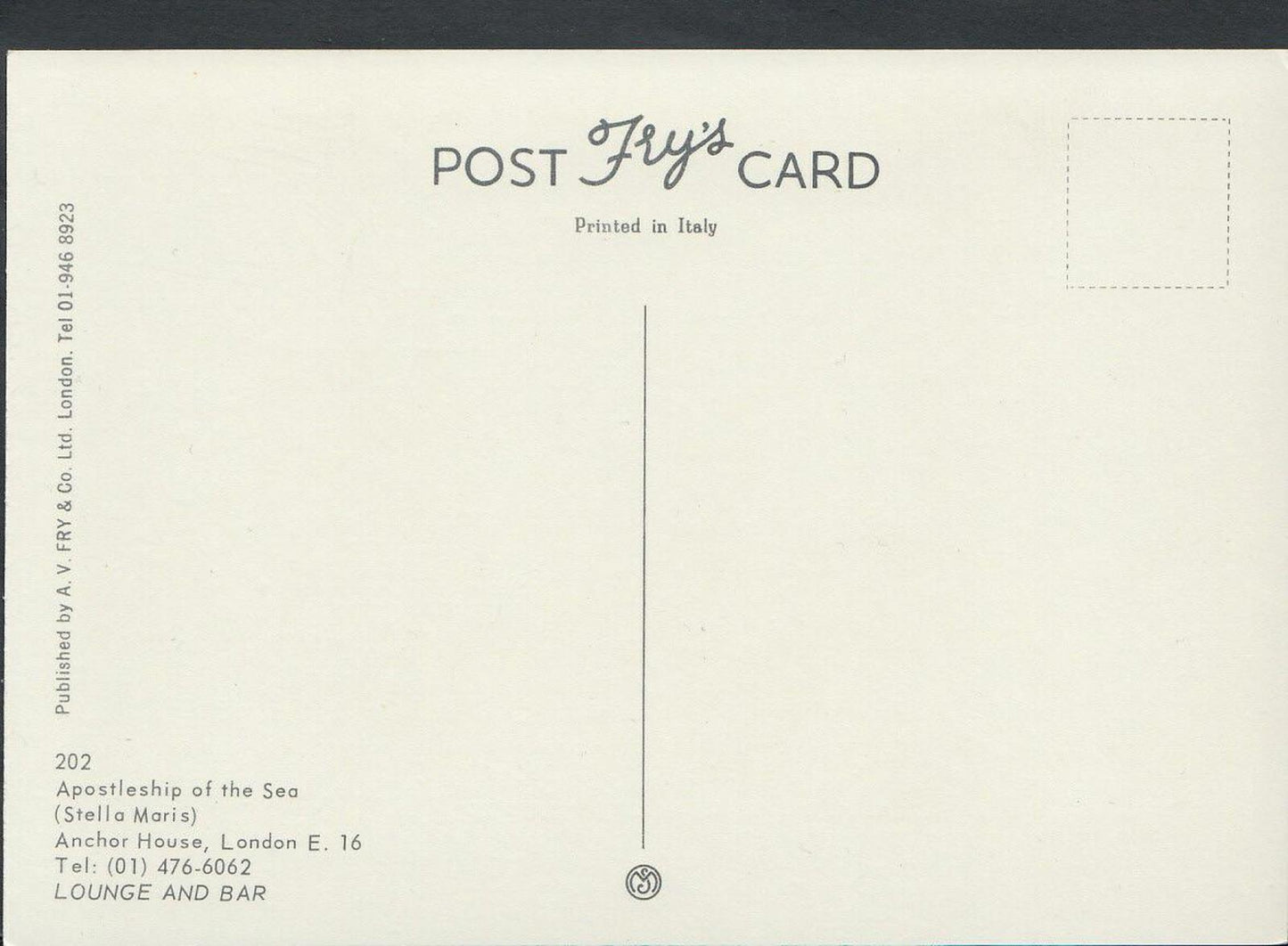 London Postcard - Apostleship of The Sea (Stella Maris), Anchor House  RR1895