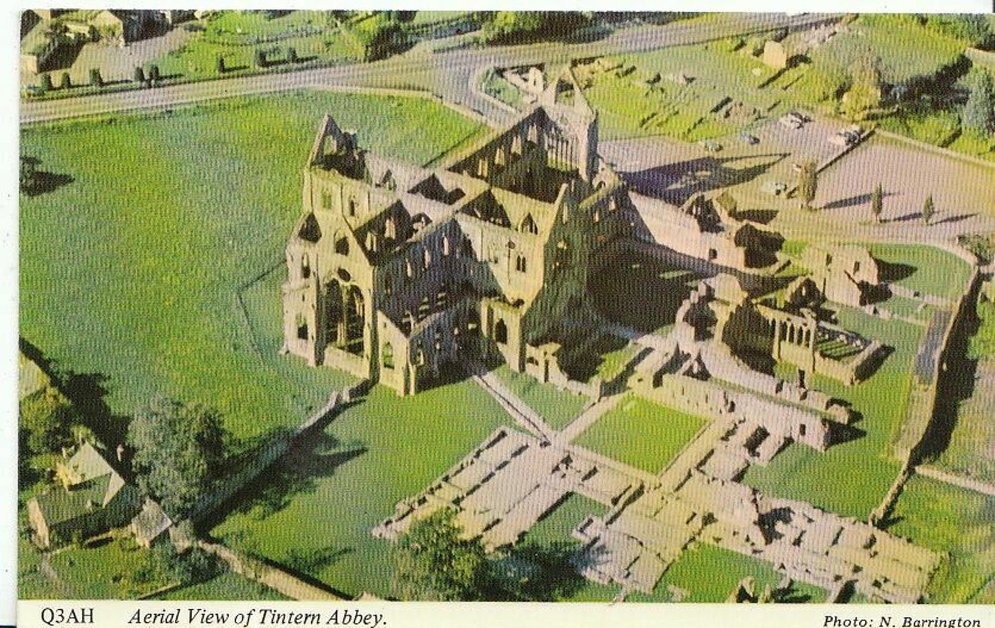 Wales Postcard - Aerial View of Tintern Abbey   AB51