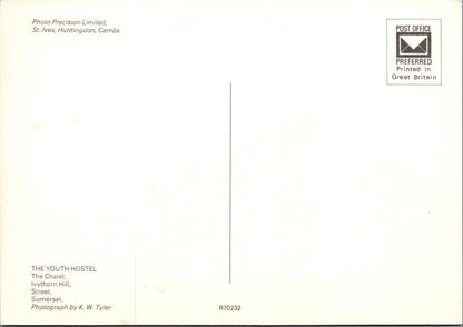 Somerset Postcard - Youth Hostel, The Chalet, Ivythorn Hill, Street RR23213