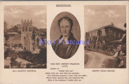 Devon Postcard - Brixham, Berry Head House, Church & Reverend Lyte DC2125