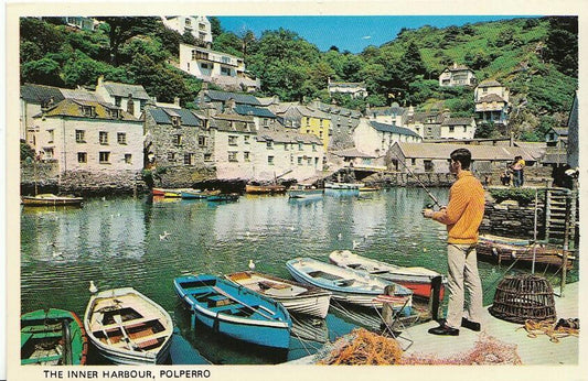 Cornwall Postcard - The Inner Harbour, Polperro   AB76