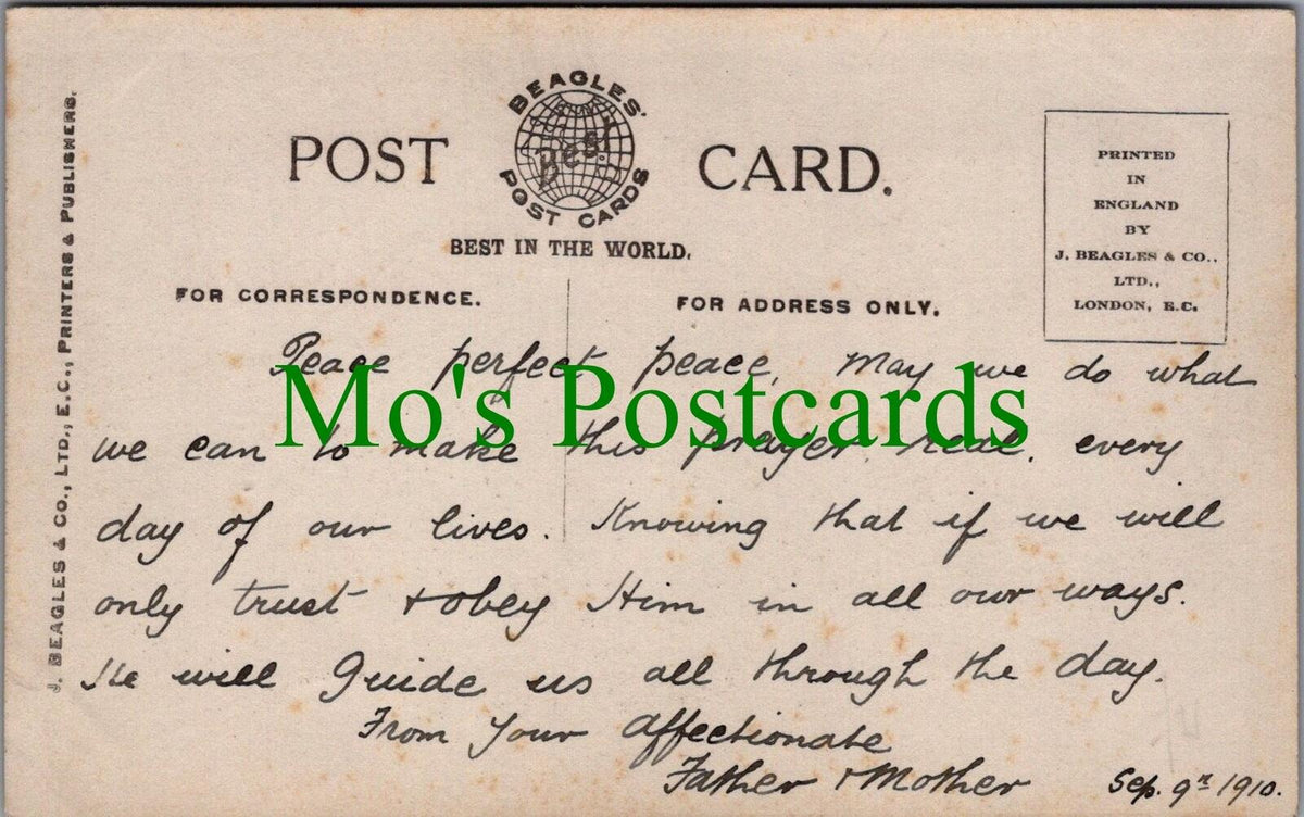 Greetings Postcard - Mizpah - Religious Text - Terry RS30558