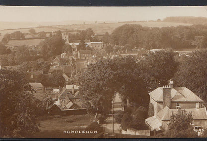 Hampshire Postcard: Hambledon Village Aerial Overview Church 1920s RPPC BH1220