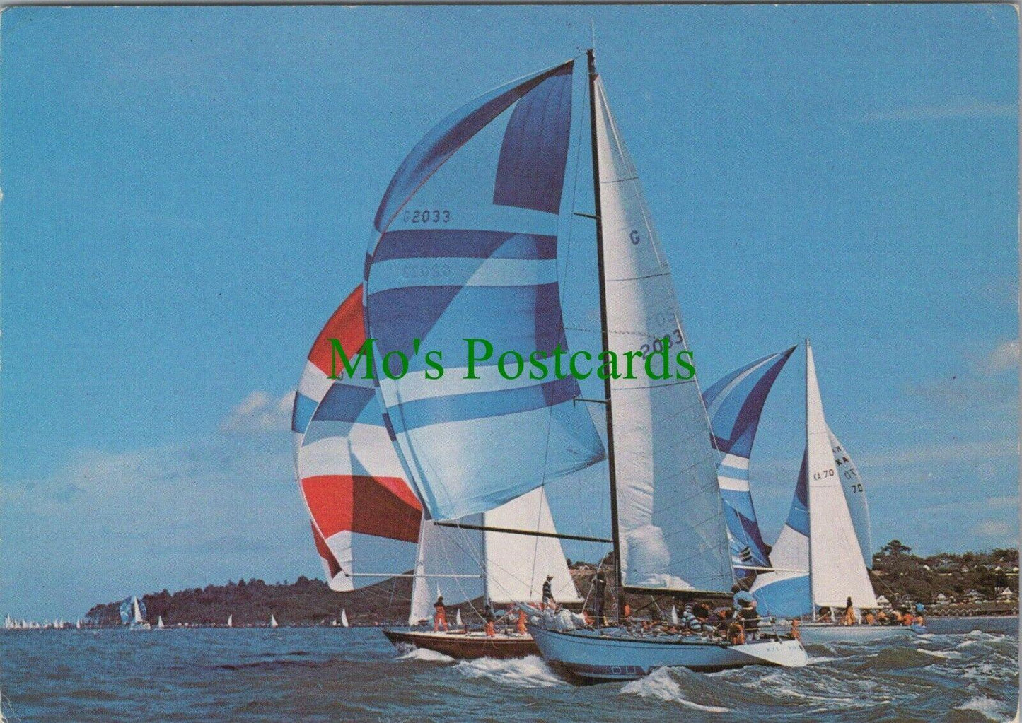 Yachting Postcard -  Racing Yacht "Duva" at Cowes, Isle of Wight   RR13664