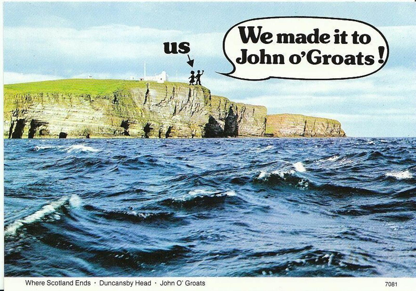 Scotland Postcard - Where Scotland Ends, Duncansby Head, John O'Groats  AB618T
