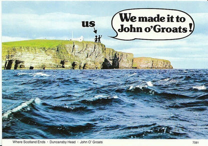 Scotland Postcard - Where Scotland Ends, Duncansby Head, John O'Groats  AB618T
