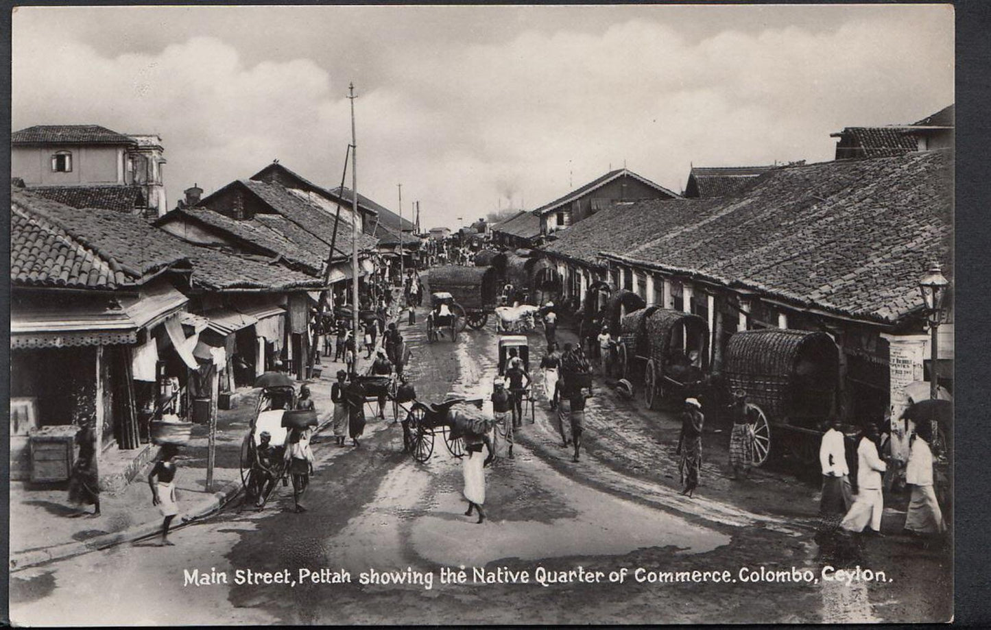 Sri Lanka Postcard: Main Street, Pettah, Colombo, Ceylon   C1287