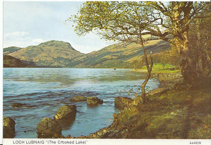 Scotland Postcard - Loch Lubnaig, The Crooked Lake AB405