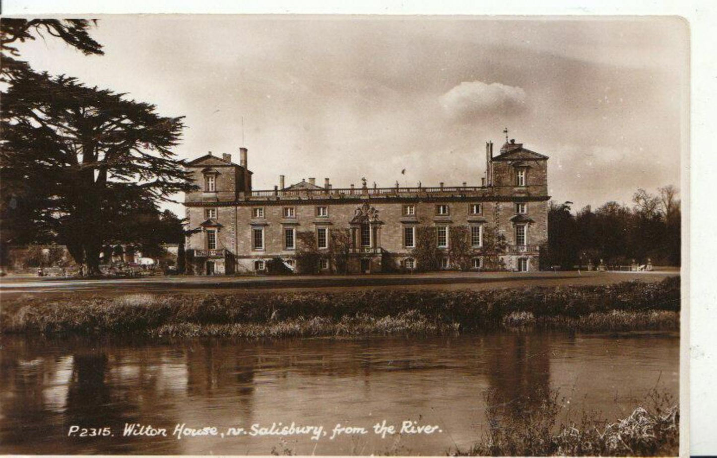 Old Wilton House Salisbury River View Wiltshire England Postcard ZZ5430